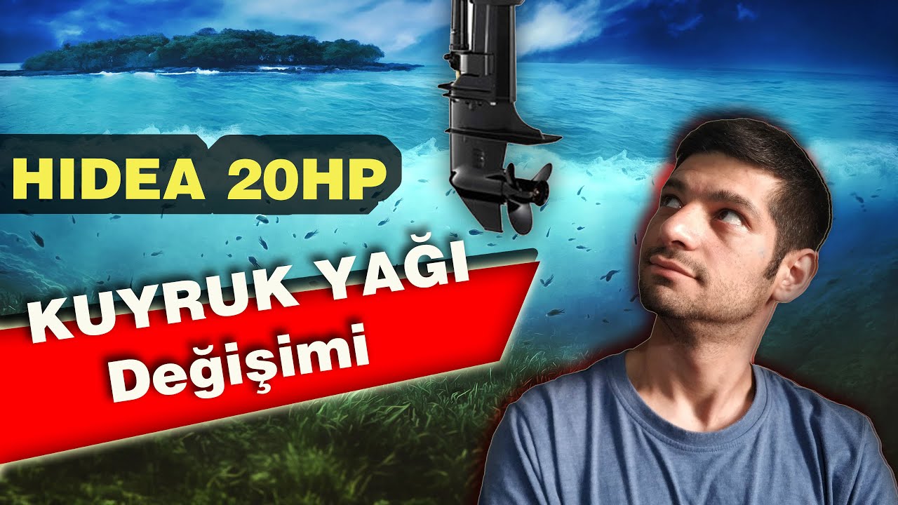 Hidea 20hp deniz motoru kuyruk dişli yağı ve buji değişimini yaptık.    Propeller gear oil change..