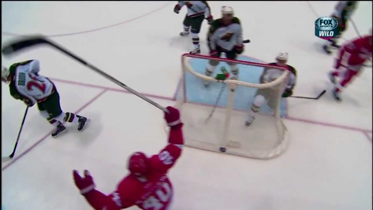 Henrik Zetterberg's Impossible Goal from Datsyuk Amazing pass Jan 25 2013