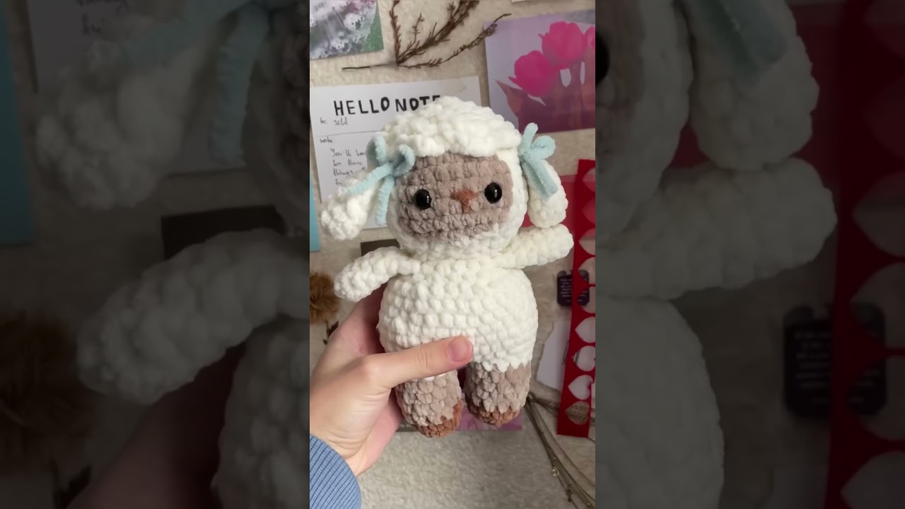 Crochet baby lamb 🐑☁️ #amigurumi #amigurumicrochet #crocheting