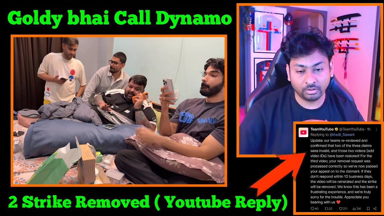 Dynamo Gaming 2 strike Removed ❤️ Goldy Bhai call Dynamo Gaming ❤️