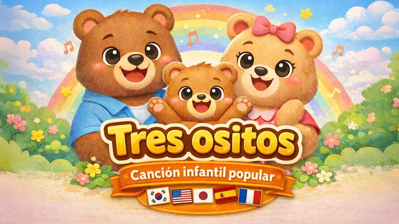 Las mejores canciones infantiles | Tres osos 🐻 | Repetición | Canta conmigo | Three Bears Song