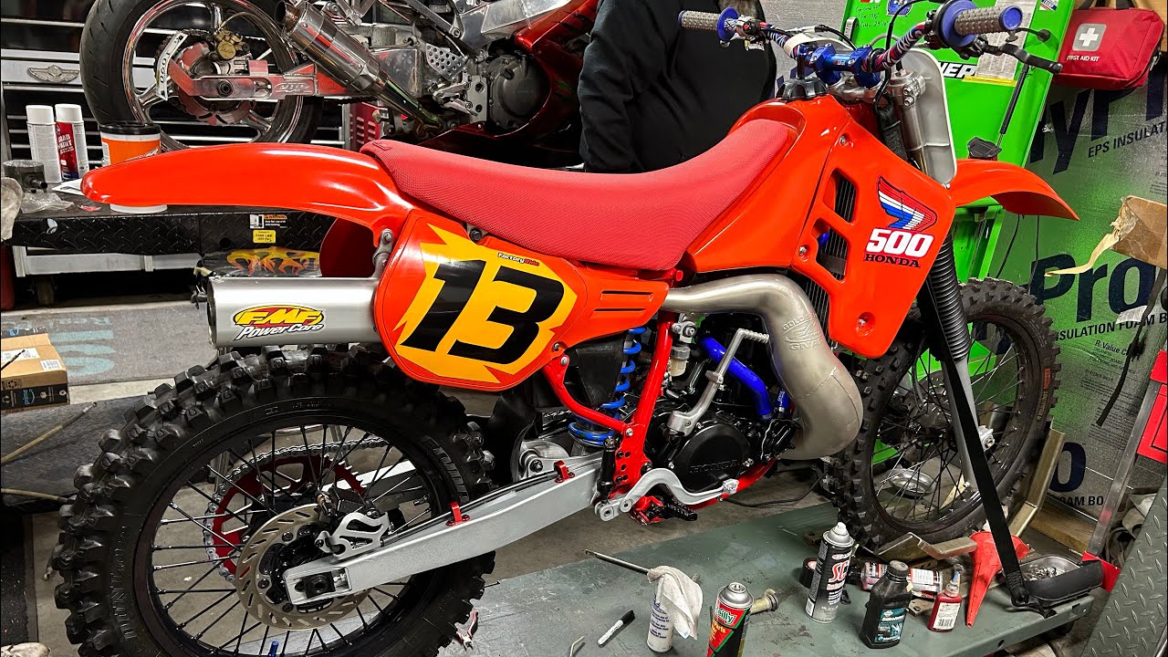 1987 cr 500 first start up after restoration