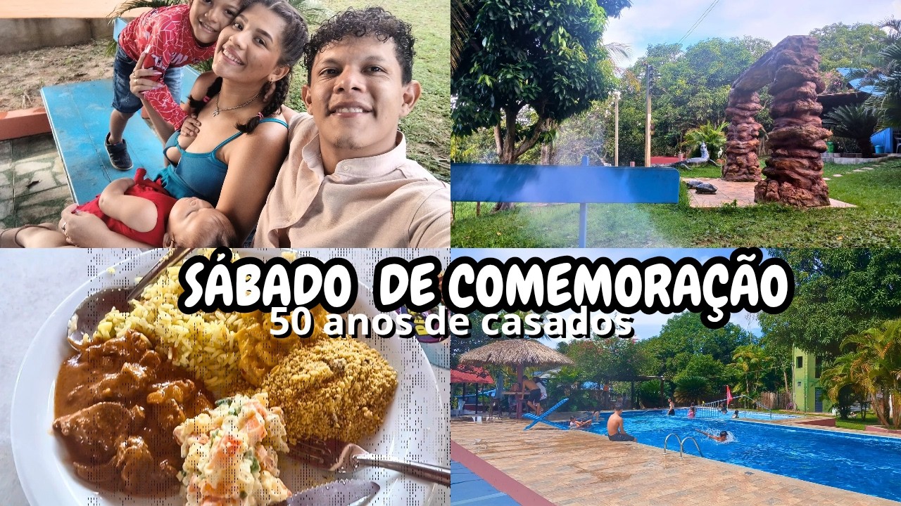 VLOG DAY DO NOSSO SÁBADO/ COMEMORAÇÃO DE BODAS DE OURO/ SÁBADO EM FAMÍLIA 🎉🎂✨️