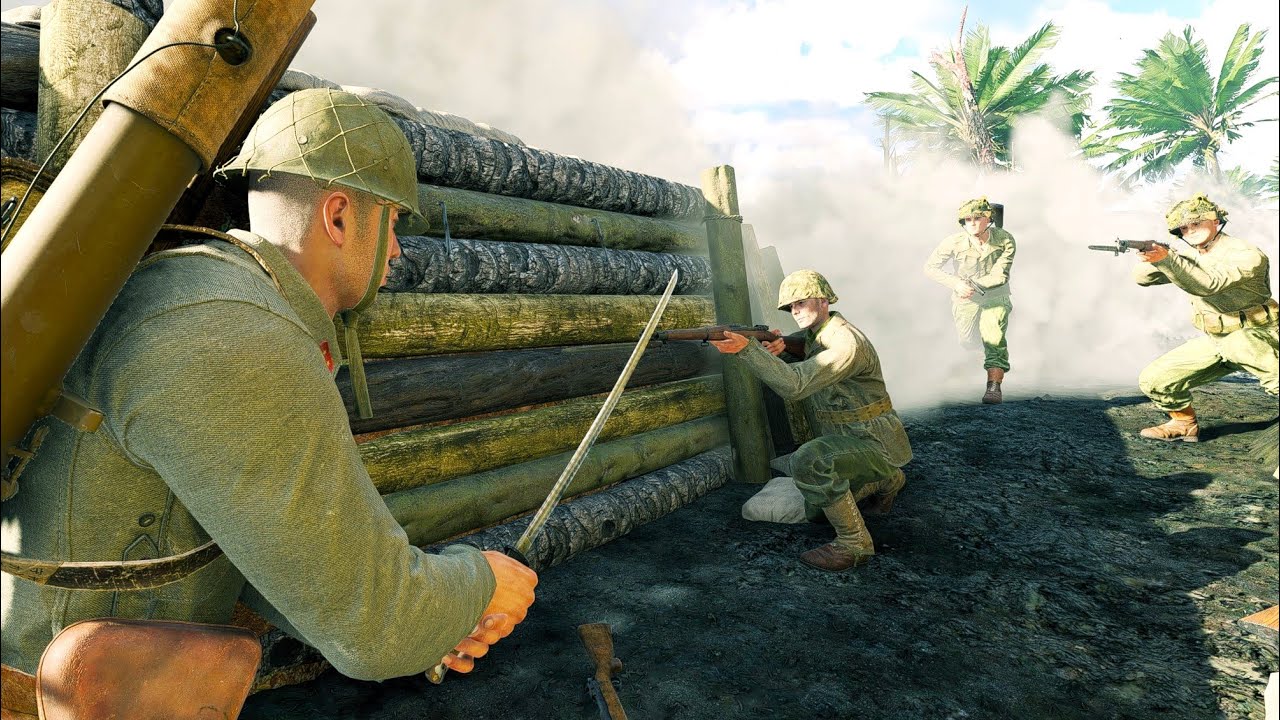 Japanese Empire vs US Army - Guadalcanal Coast West - Pacific War | Enlisted Gameplay