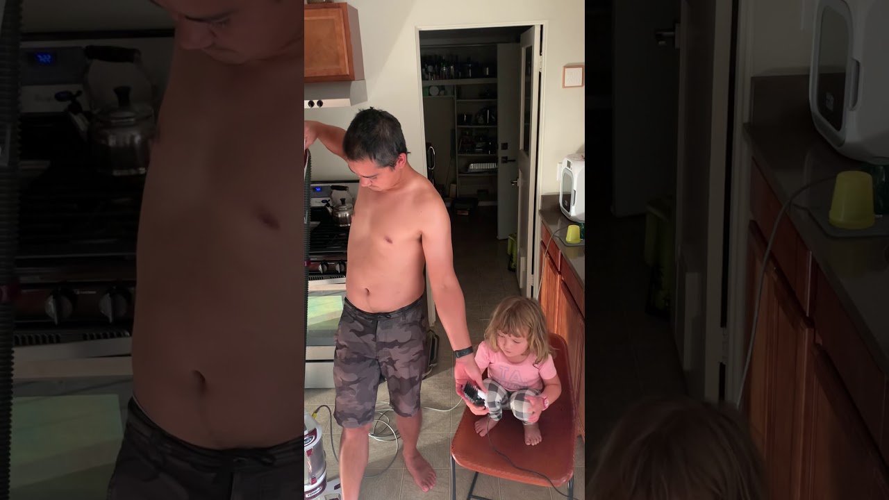 Daughter Gives Daddy a Haircut!