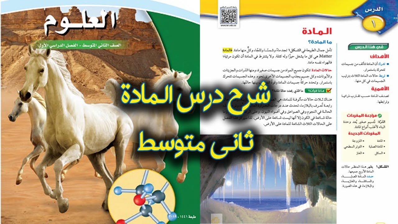درس حالات المادة علوم صف ثاني متوسط