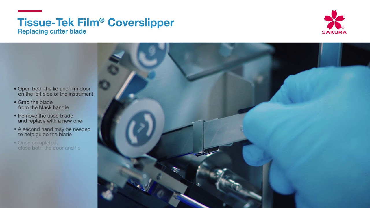 Tissue Tek Film Coverslipper Replacing cutter blade