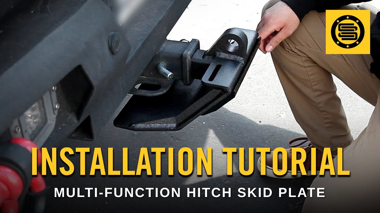 Supreme Suspensions&reg; Universal Multi-Purpose Hitch Skid Plate with Shackle & Tow Strap Installation
