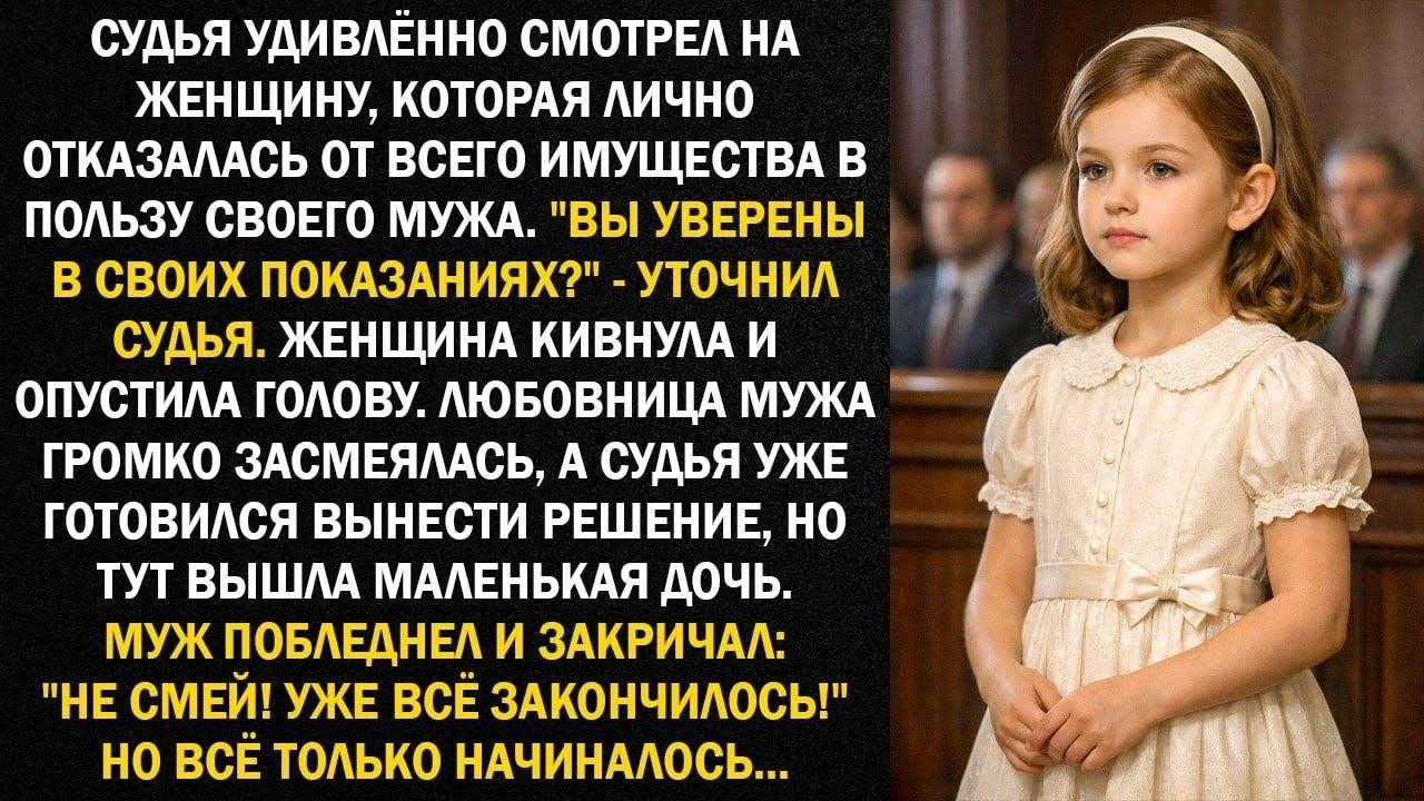 Судья удивлённо смотрел на женщину, которая лично отказалась от всего имущества в пользу своего
