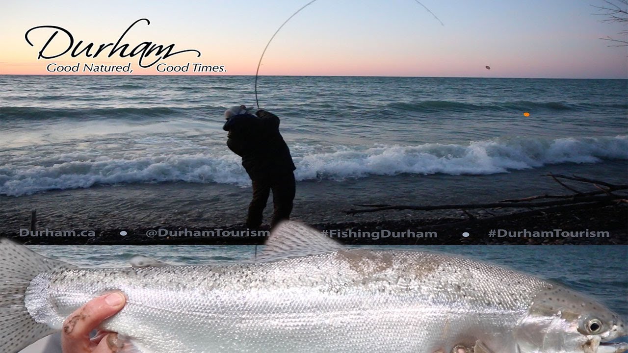 Fishing for Steelhead off the shores of Lake Ontario