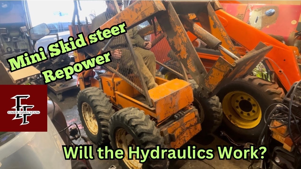 Mini Skid Steer Engine Swap/Re-power Part 4, Will it Move Under its Own Power?