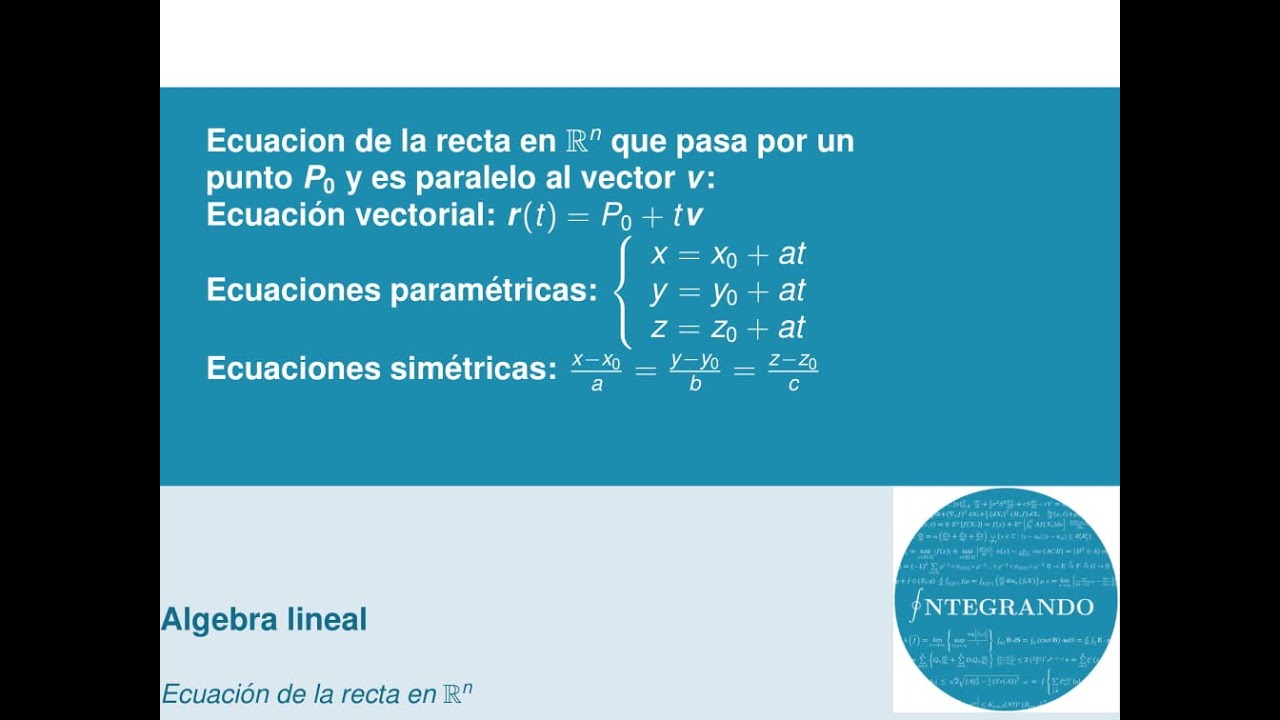 Ecuación de la recta en R^n