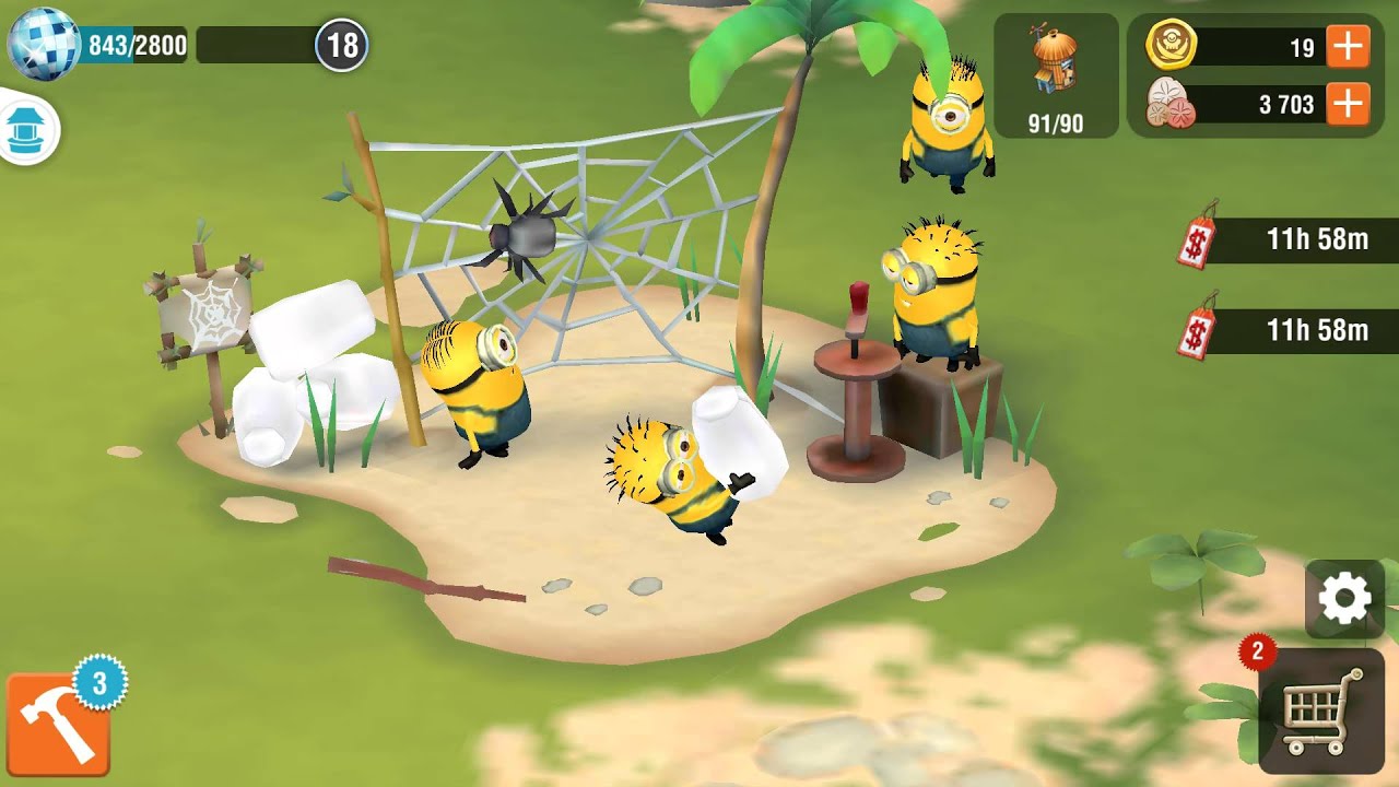 Minions Paradise - Spider web farm