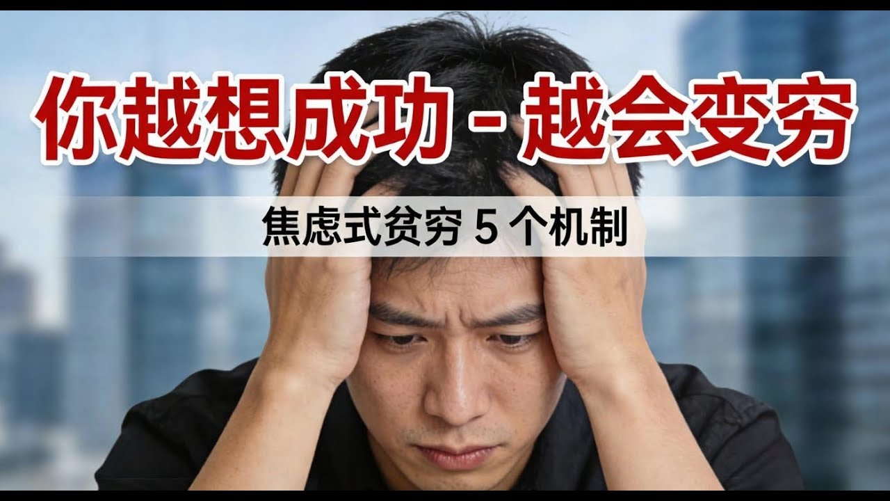 你越想成功 - 越会变穷！“焦虑式贫穷”5个机制拆解 #职场成长  #工作方法 #商业思维  #思维模型 #自我提升