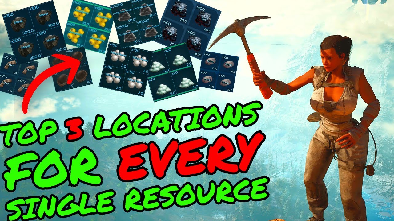 TOP 3 Locations For EVERY RESOURCE in Ark Survival Ascended! ASA Pro Strats