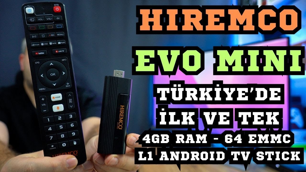 T&Uuml;RKİYE'NİN İLK VE TEK 4GB RAM - 64GB DEPOLAMALI - L1 LİSANSLI 4K TV STICK CİHAZI - HIREMCO EVO MİNİ
