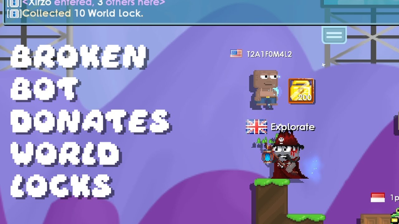 Broken Bot Donates World Locks in Growtopia