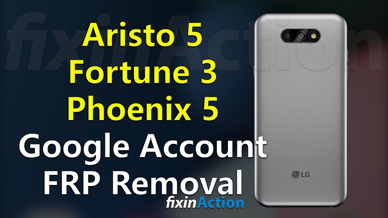 Простой обход удаления FRP-аккаунта Google на LG Aristo 5 Fortune 3 Phoenix 5 LG K300