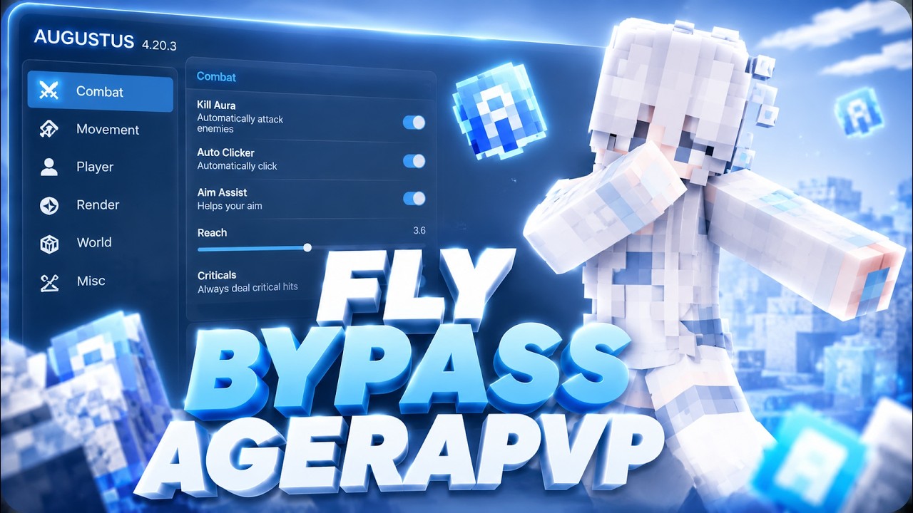 📑 FLY BYPASS AGERAPVP | Augustus client DESTROYING IntaveAC 📑 | 🔥 БЕСКОНЕЧНЫЙ ФЛАЙ АГЕРА ПВП 🔥