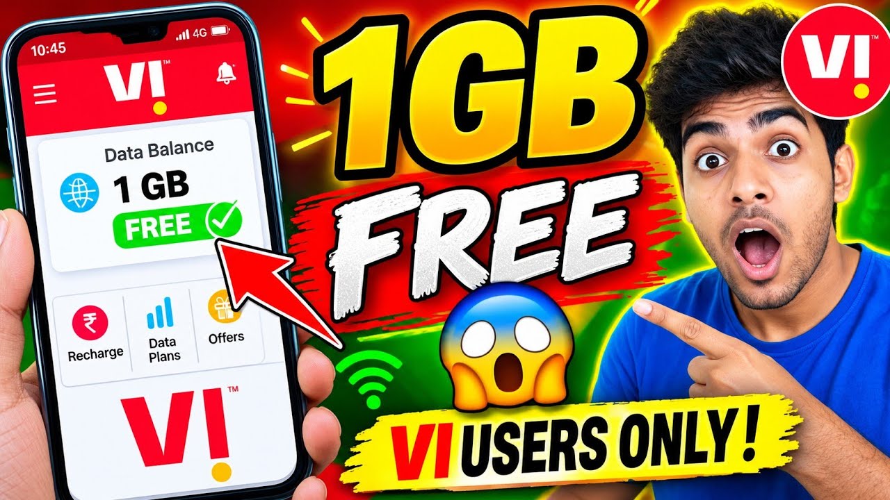 VI Users Only! 1GB Free Data Trick 2026 🔥 | How to Get Free Data in VI App 