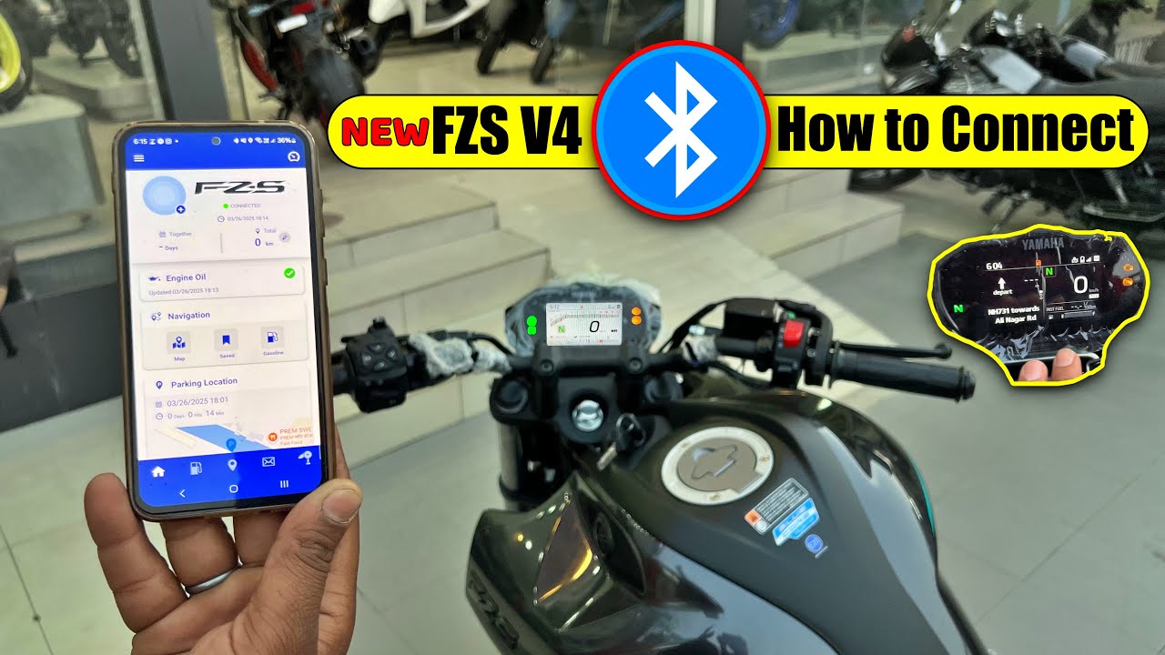 New Yamaha FZS V4 Hybrid  Bluetooth Connection How To Connect 2025 Fzs V4 With Mobile