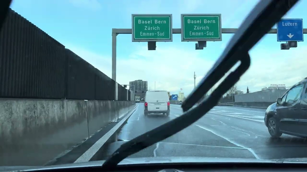 Thursday Drive from Stans to Kriens 4K. 12.02.2026 - Enjoy and Relax #4k #enjoy #relaxing 