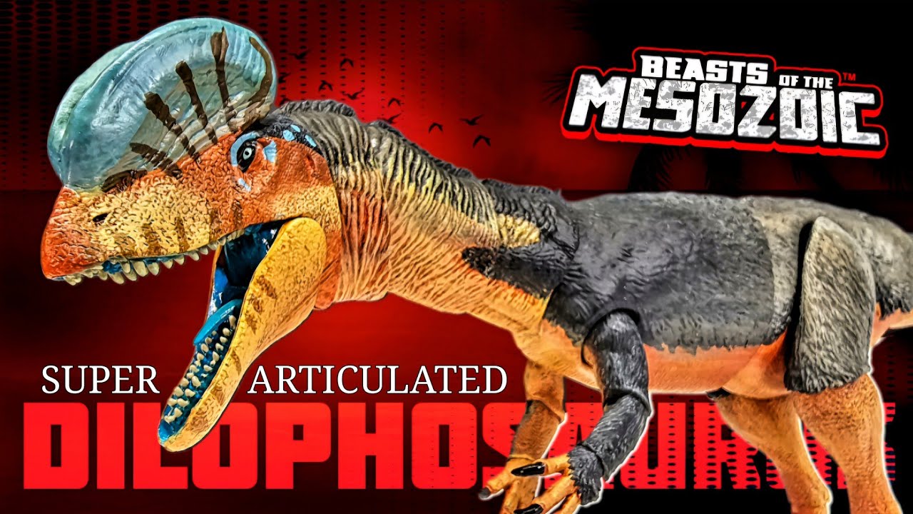Обзор суперсочлененной фигурки дилофозавра в масштабе 1/18 из серии «Звери мезозоя»!!!