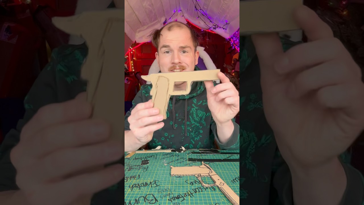 I&rsquo;m making another cardboard pistol.