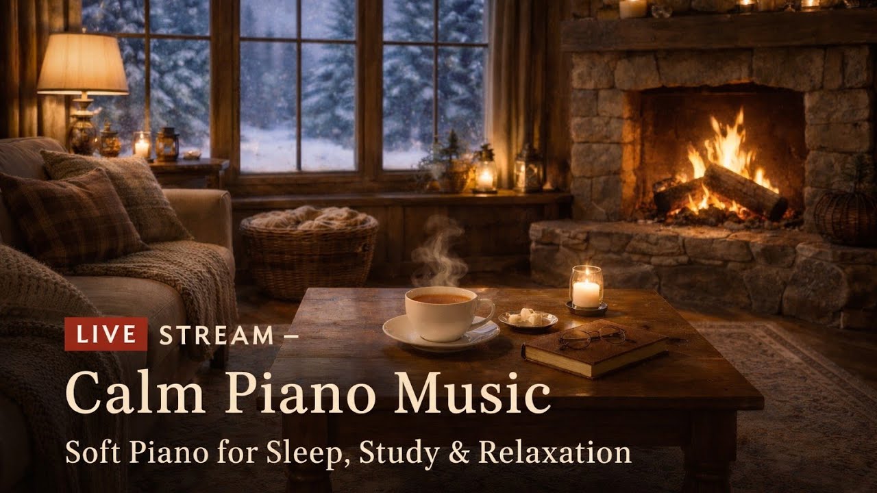 🔴 24/7 LIVE STREAM - Calm Piano Music 🎹 | Soft Piano For Sleep 🌙, Study & Relaxation
