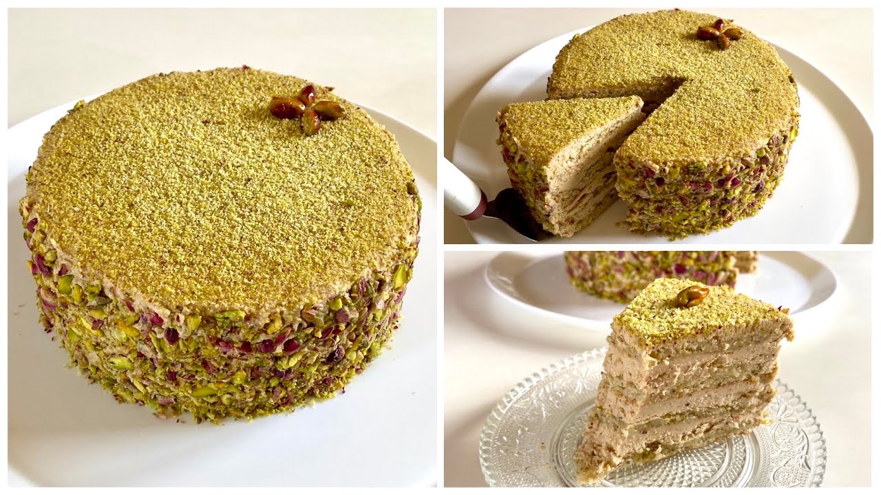 قاطو رأس العام | كيكة الفستق الروسية الفاخرة بداكواز سهلة وناجحة تذوب في الفم | RUSSE PISTACHE