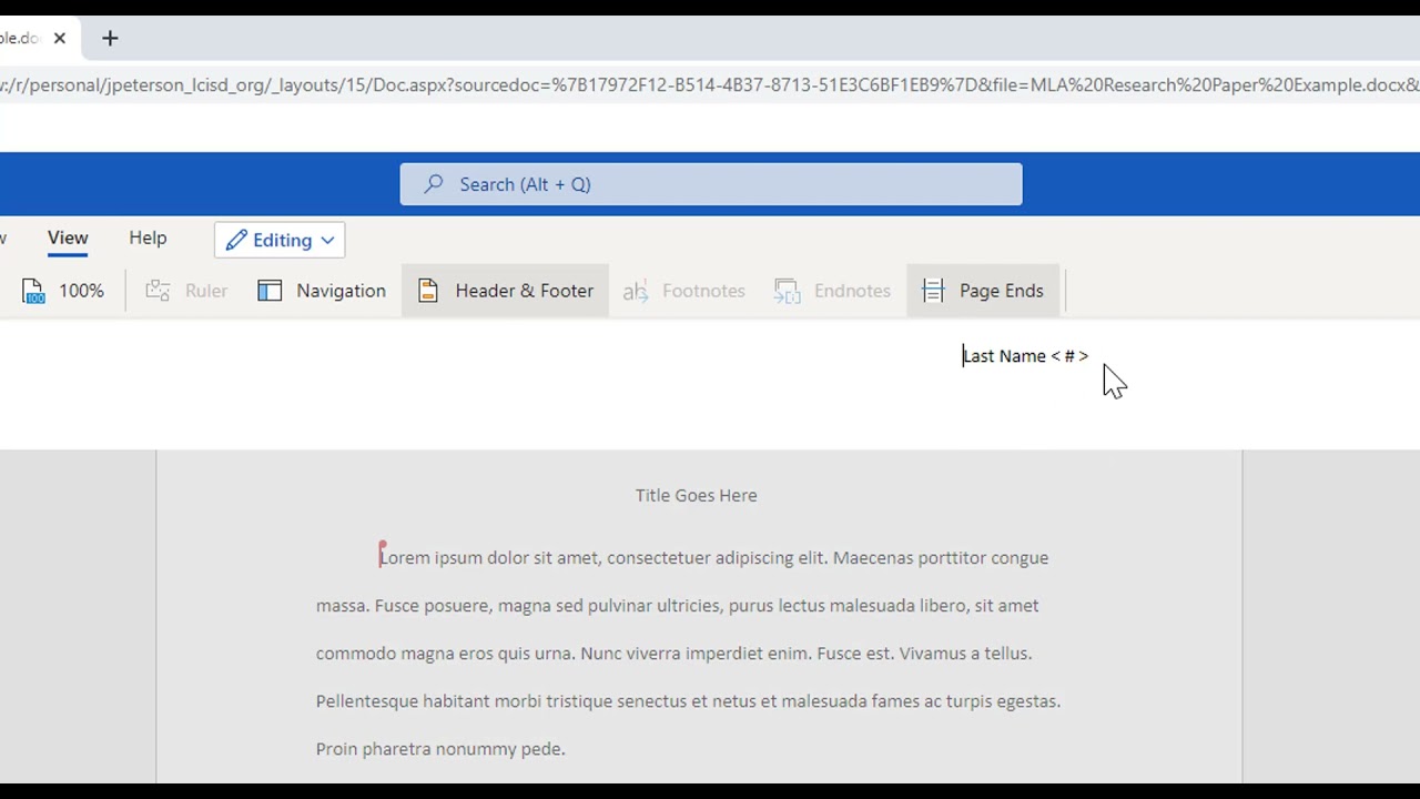 Page Numbers with a Different First Page Online Microsoft Word