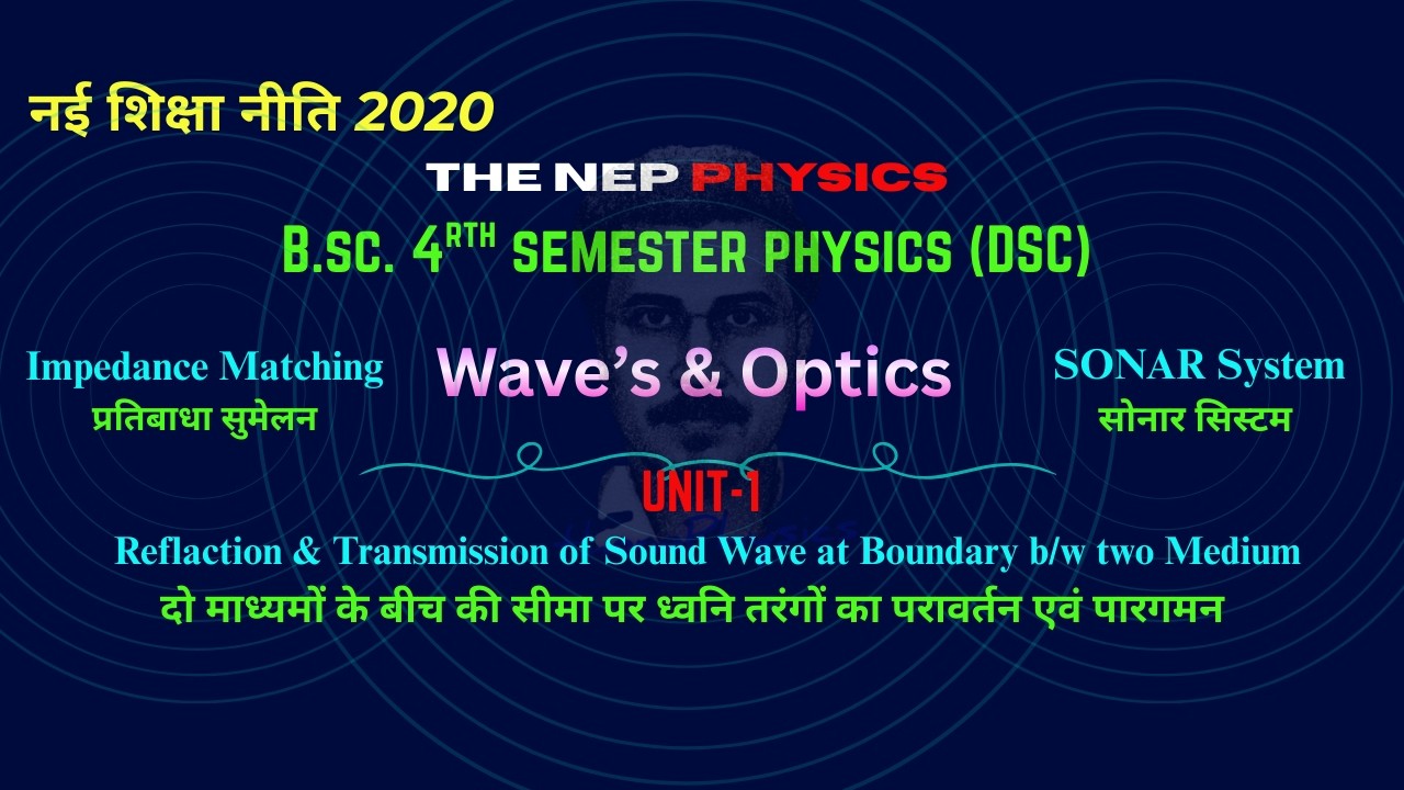 Reflaction & Transmission of Sound Wave I Acoustic Impedance Z I SONAR Navigation System #bscphysics