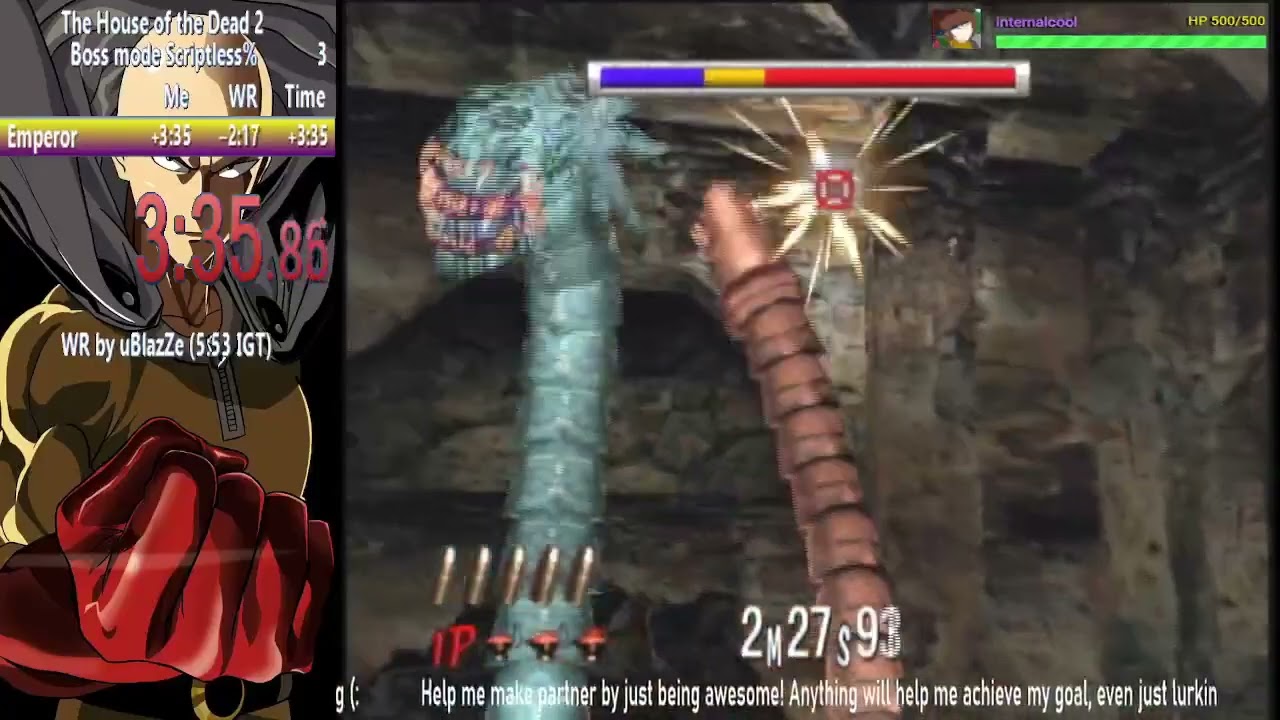 The House of the Dead 2 Boss Mode Scriptless% World Record (05:44.38 IGT)