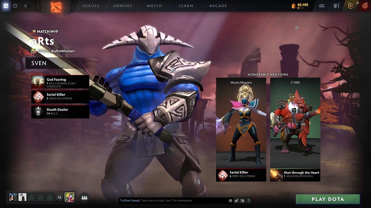 aRts Sven 1 Dota 2 Gameplay