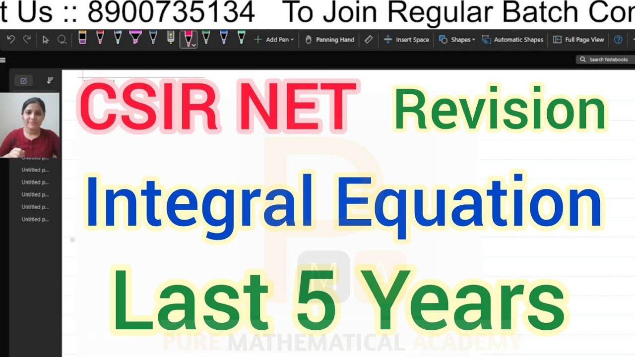 CSIR NET Integral Equation Last Five Years Revision | Complete Revision for CSIR NET June 2024