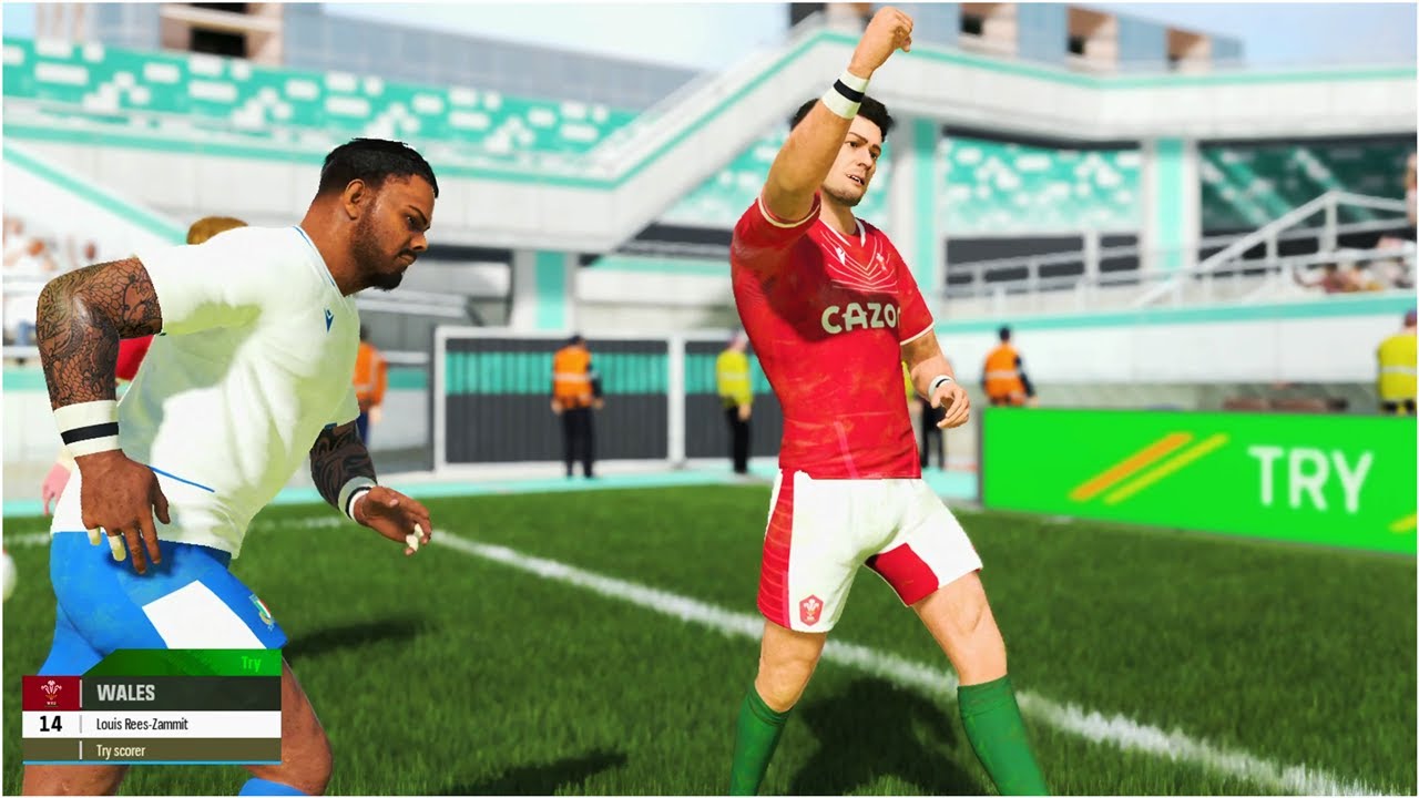 Rugby 22 - BEST TRY EVER? Italy Vs Wales Six Nations Challenge (Rugby 22 PS5 Gameplay)