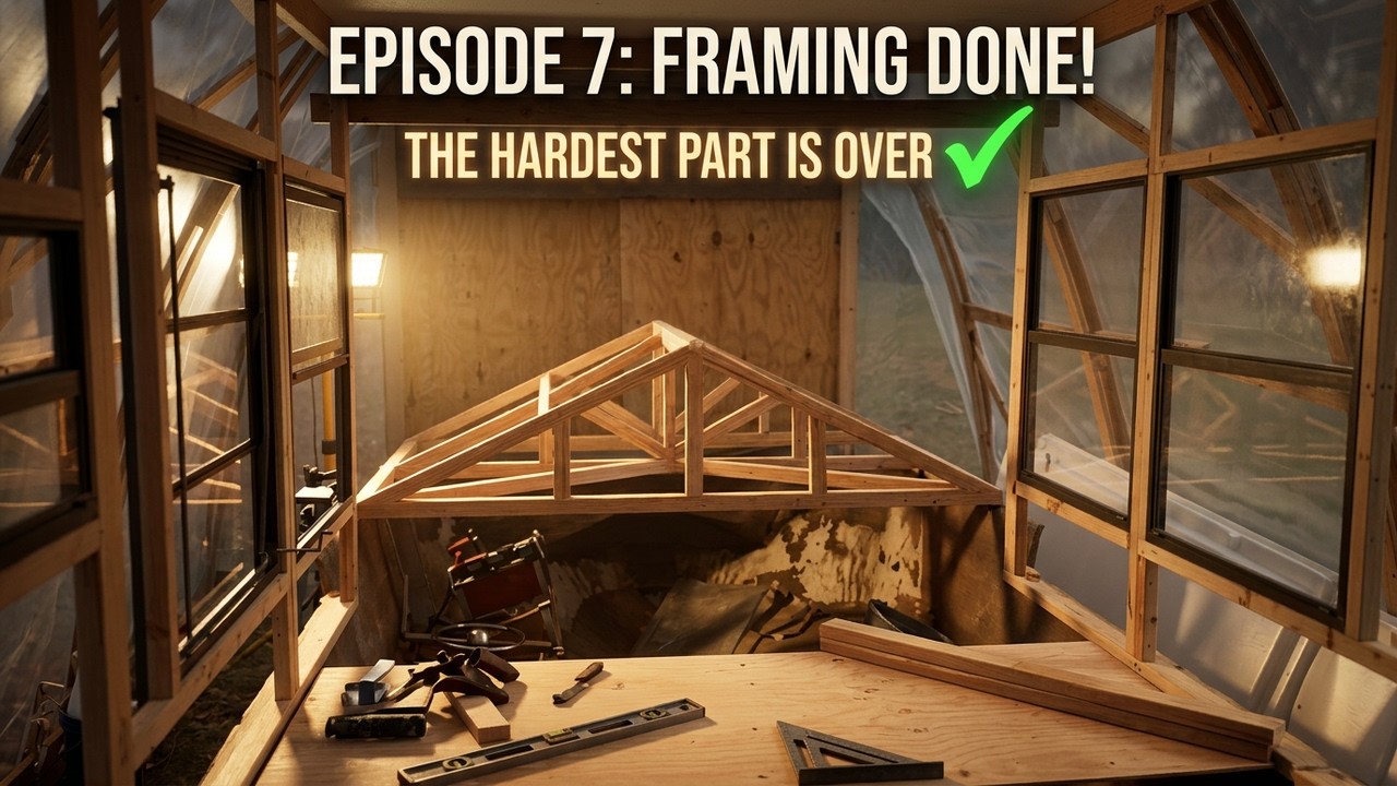 The Hardest Part of Framing the Cabin is Over EP7