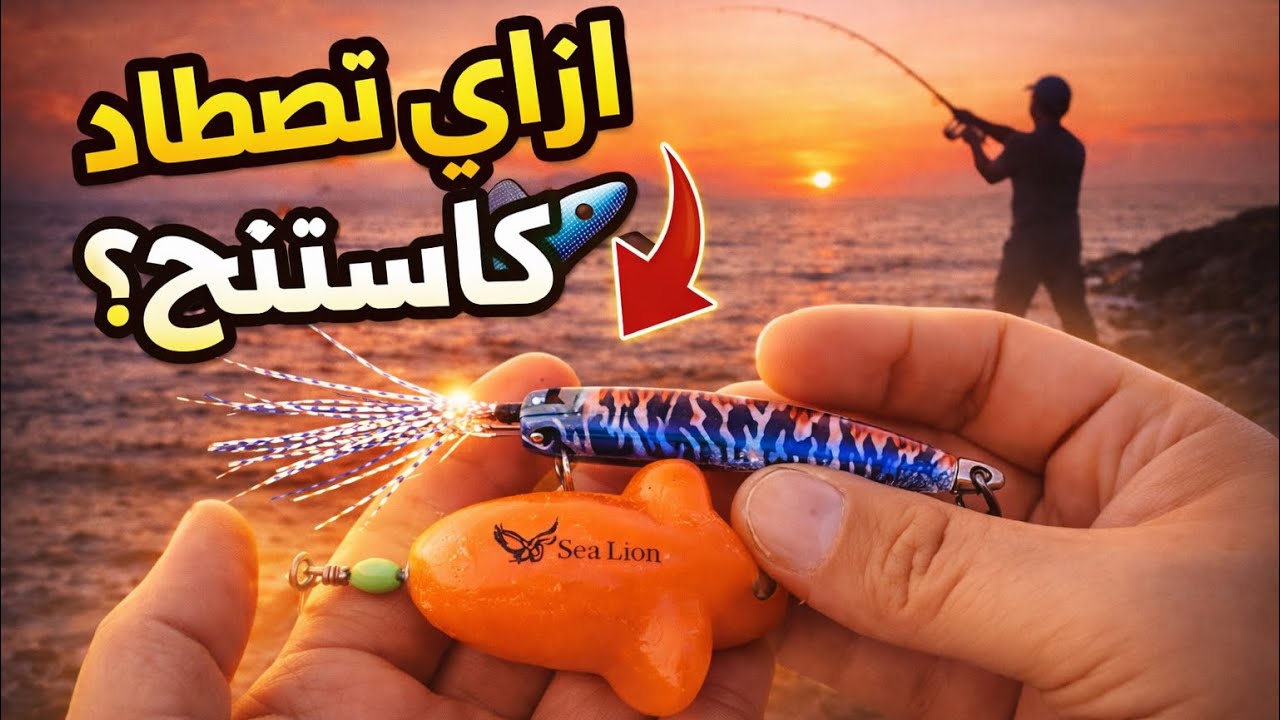 ازاي تصطاد كاستينج من الشاطئ؟ 🎣بالطعوم الصناعية والفارة والريشة