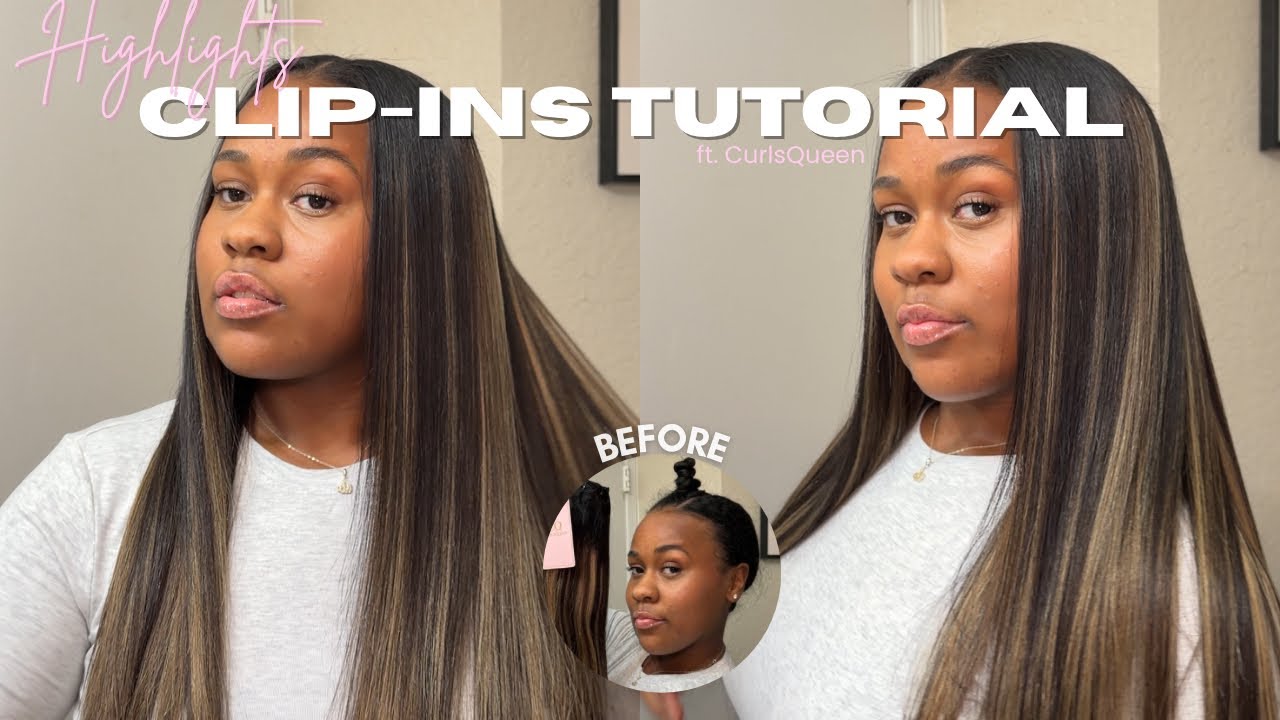 HIGHLIGHT BALAYAGE CLIP-INS TUTORIAL ft. CurlsQueen
