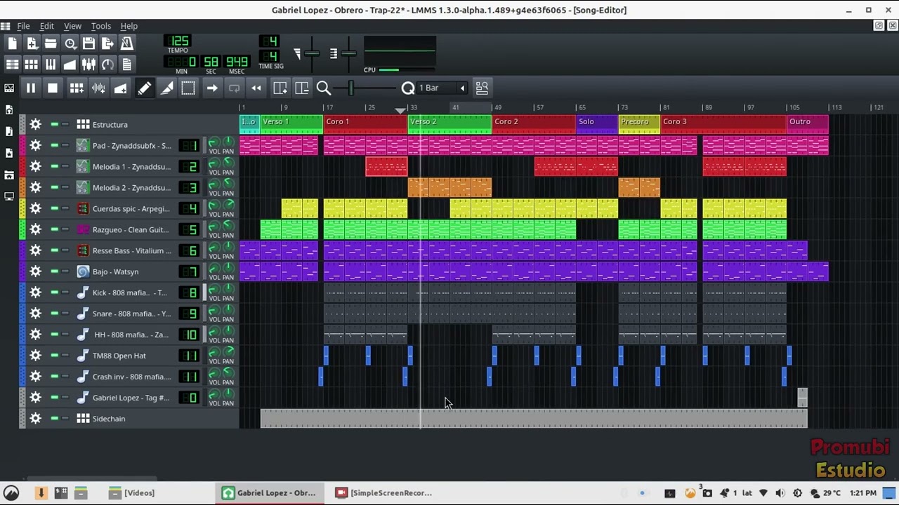[Maqueta] Obrero - Gabriel Lopez - Trap Cristiano (LMMS & Ardour 7)