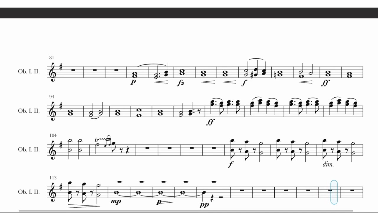 Dvorak - Symphony No 9 - IV Allegro -  Oboe (from the New World 신세계 교향곡 4악장 오보에)