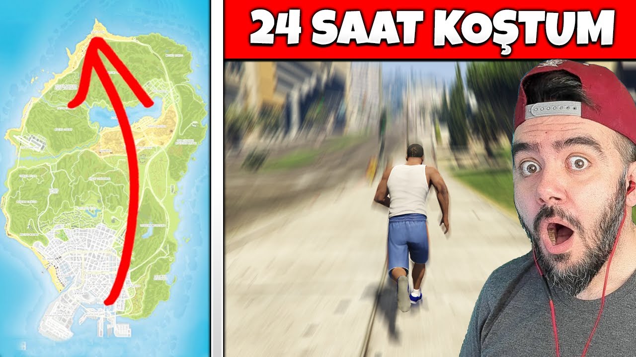 TÜM HARITAYI ARALIKSIZ KOŞTUM YOLDA BAKIN NE OLDU - GTA 5 MODS