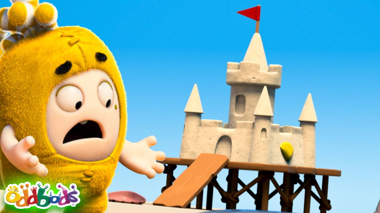 Will My Sandcastle Get Destroyed? | Baby Oddbods | Funny Cartoons For Kids