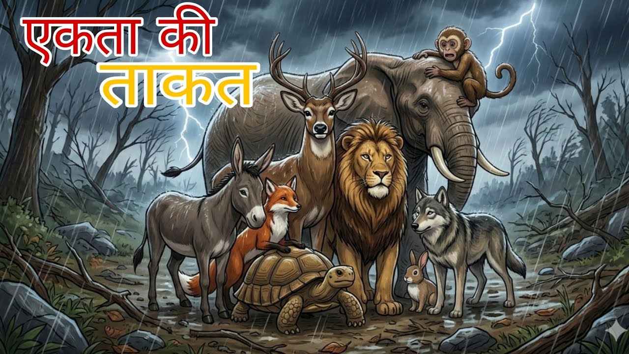 एकता की ताकत । Ekta ki takat | hindi kahani | moral story | #animation 