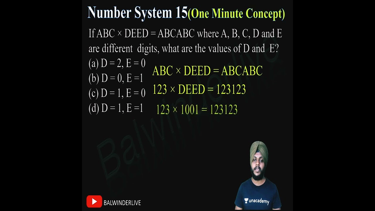 One Minute Concept - Number System 15 #CDS  #SSCCGL  #AFCATMATHS #CSAT