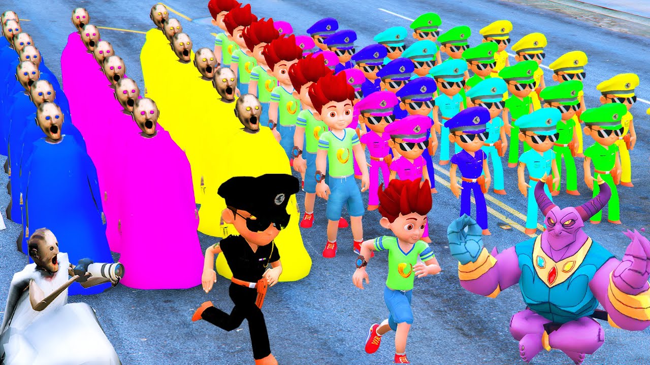 🤯😡1000 Little Singham Ne Kaal Ko Pakad Lia, Granny Aa Gayi 🤣 in GTA 5 GTA5 Gameplay