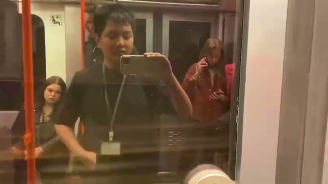 Czech Republic  ,Prague ,metro train from C ride ; Budějovická do Hlavní Nadraží