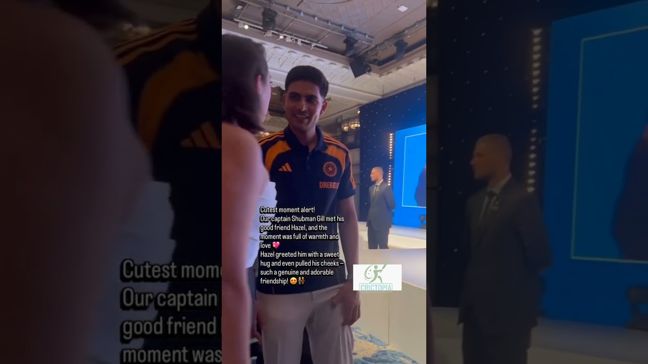 💫 Hazel Keech pulls Shubman Gill&rsquo;s cheeks & hugs him at YWC London! Fans can't handle the cuteness!