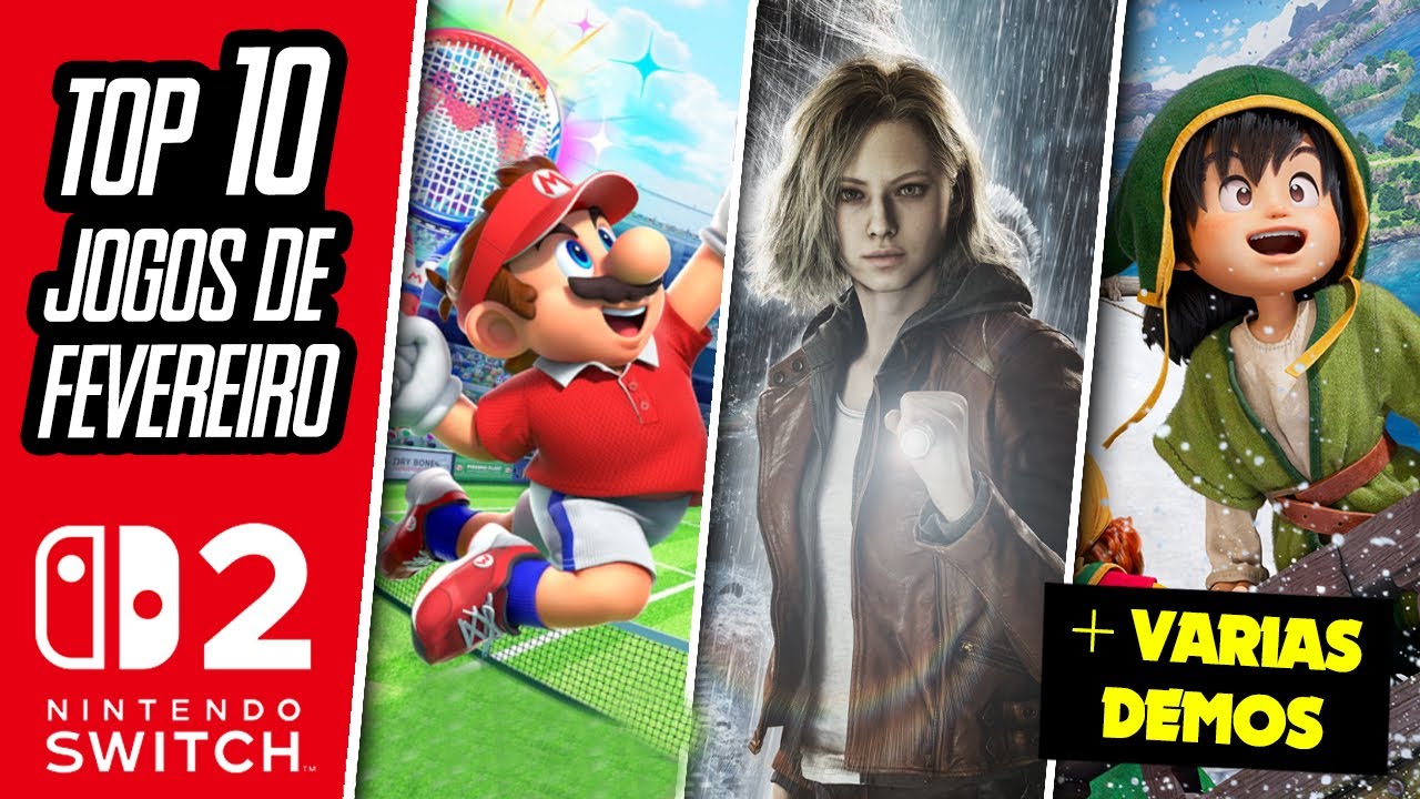 TOP 10 JOGOS para Nintendo SWITCH e SWITCH 2 em Fevereiro de 2026