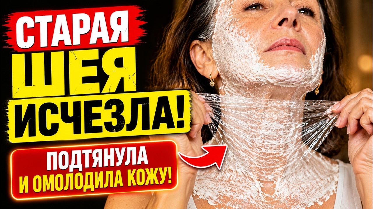 Шея стала как в 30 лет! Домашняя маска мгновенно убрала дряблость и подтянула кожу после 60